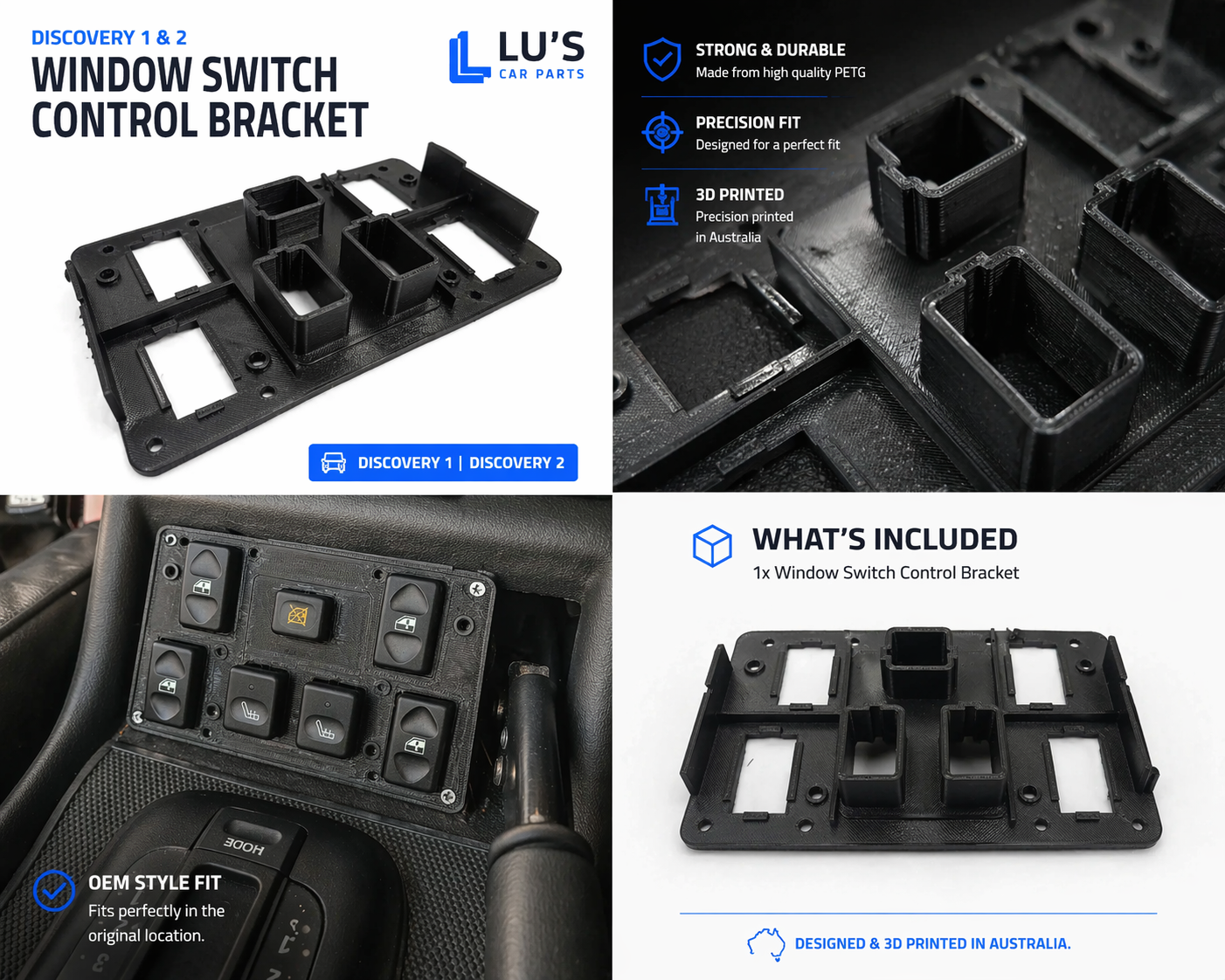 Discovery 1 & 2 Window Switch Cover Plate (Heated & Non-Heated Options)