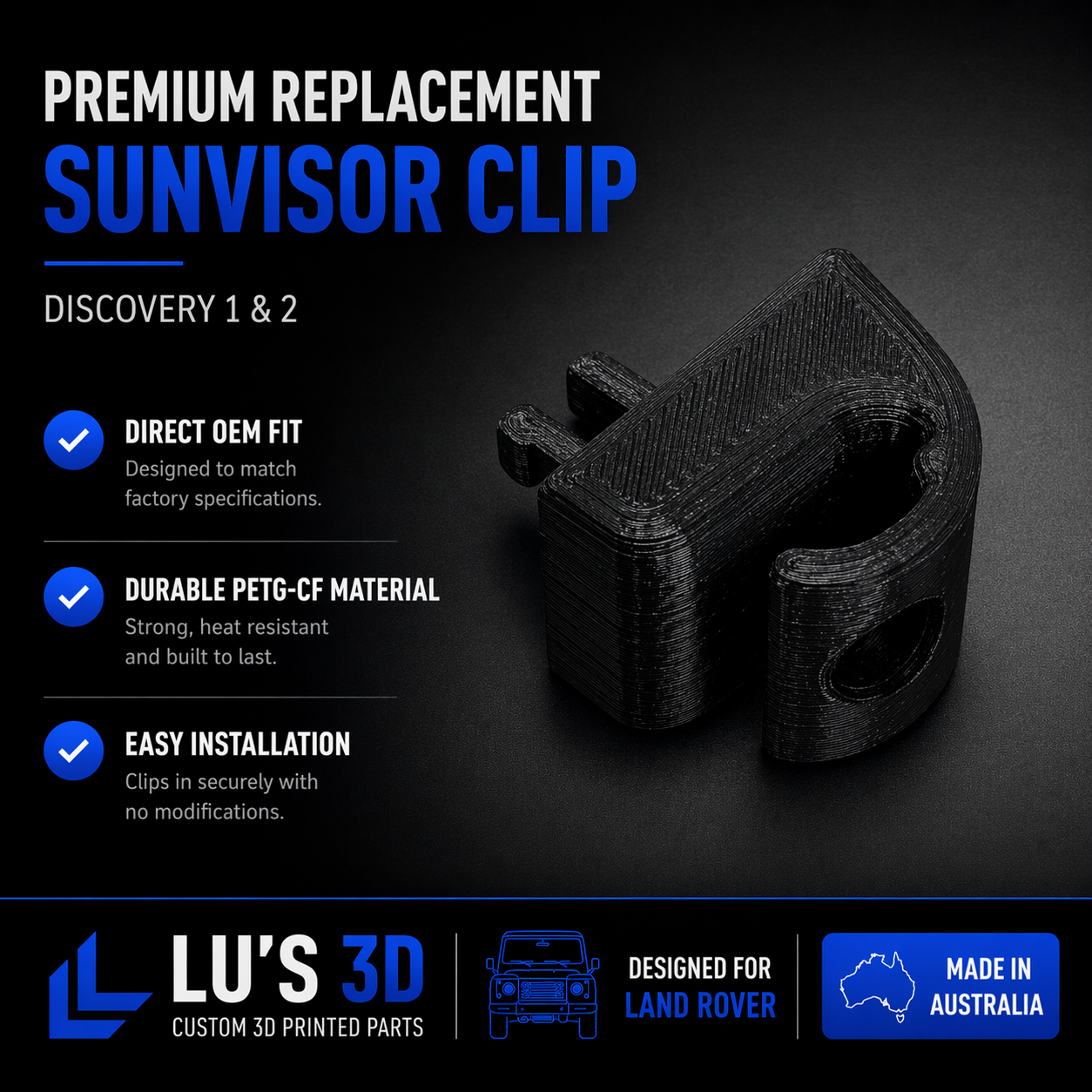 Land Rover Discovery 2 Sun Visor Clip