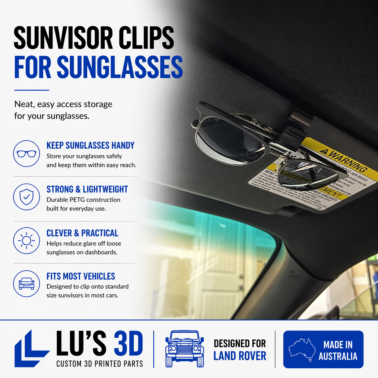 Sun Visor Sunglasses Holder