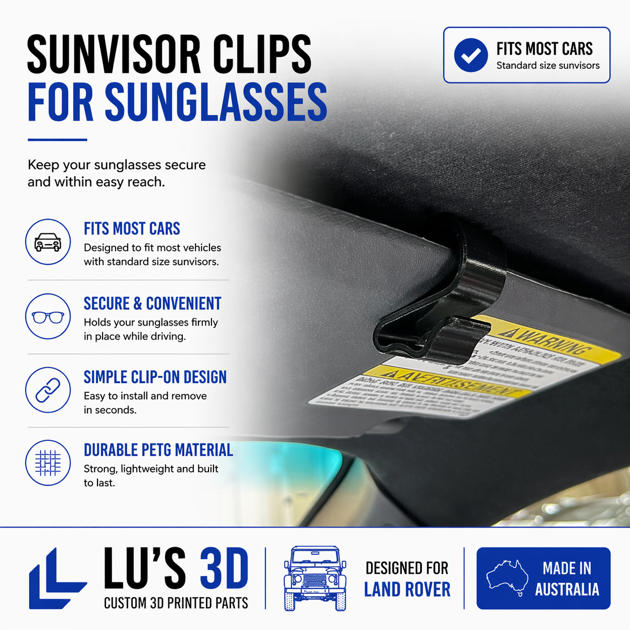 Sun Visor Sunglasses Holder