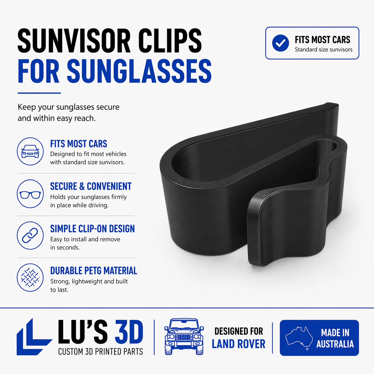 Sun Visor Sunglasses Holder