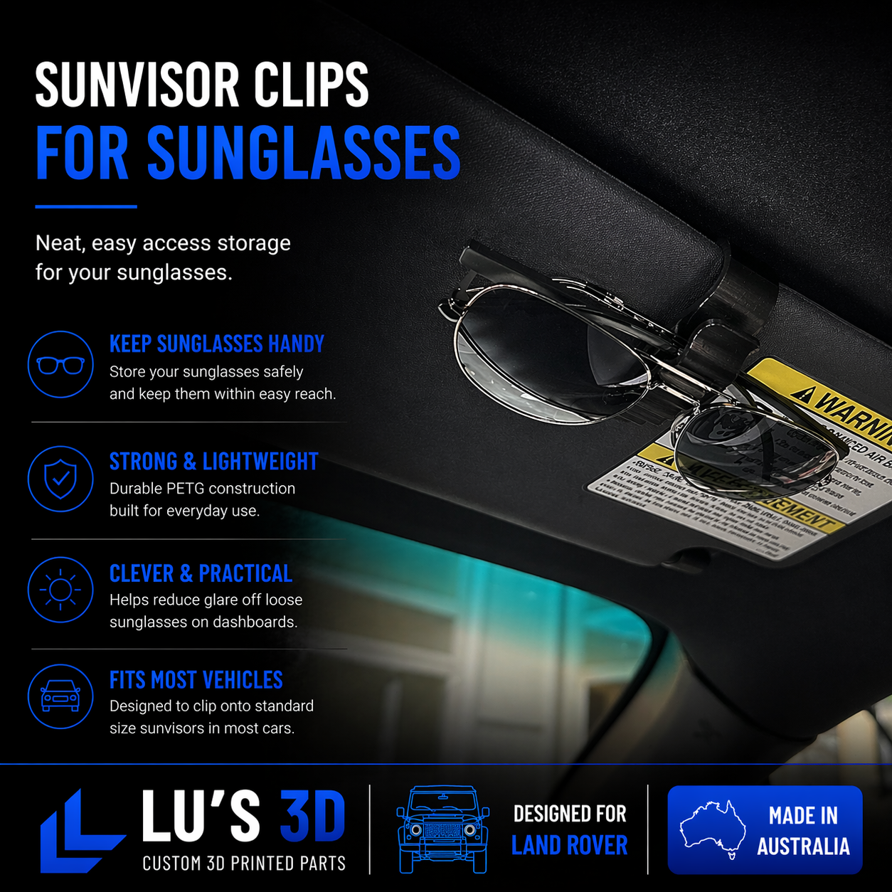 Sun Visor Sunglasses Holder