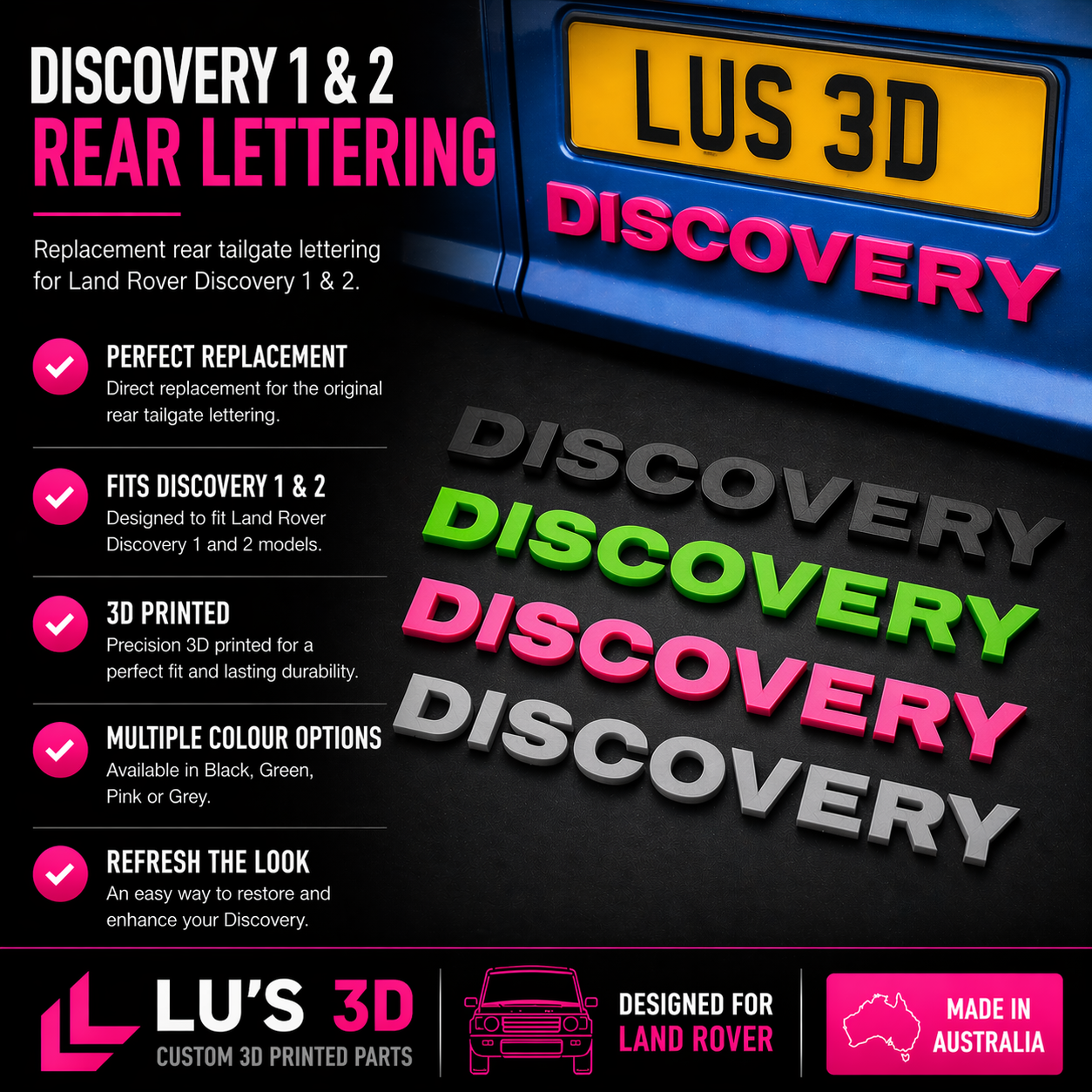 Discovery 1 & 2 Rear Lettering