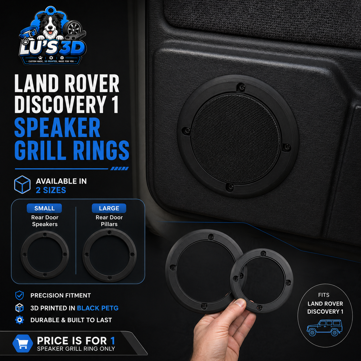 Discovery 1 Rear Speaker Grill Rings