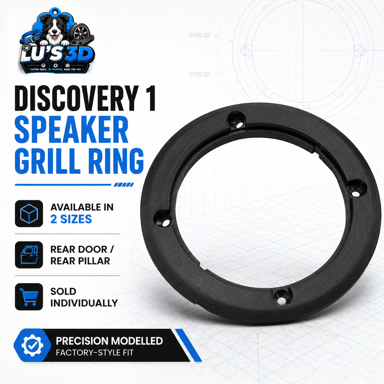 Discovery 1 Rear Speaker Grill Rings