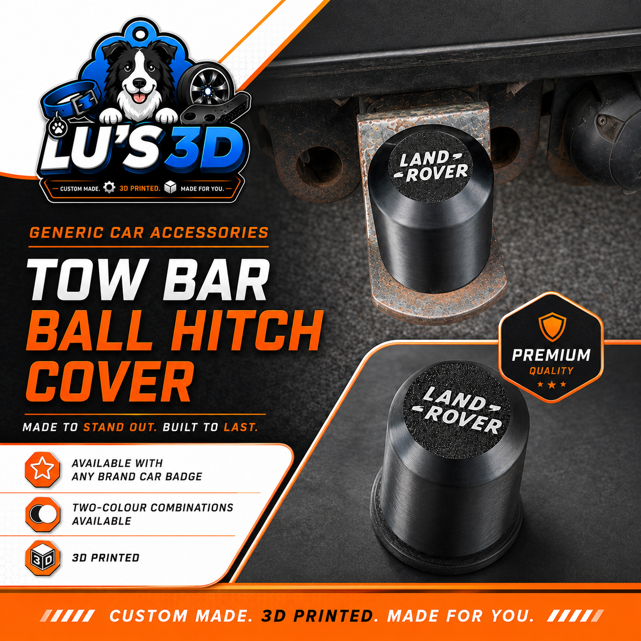 Custom Tow Bar Hitch Cover