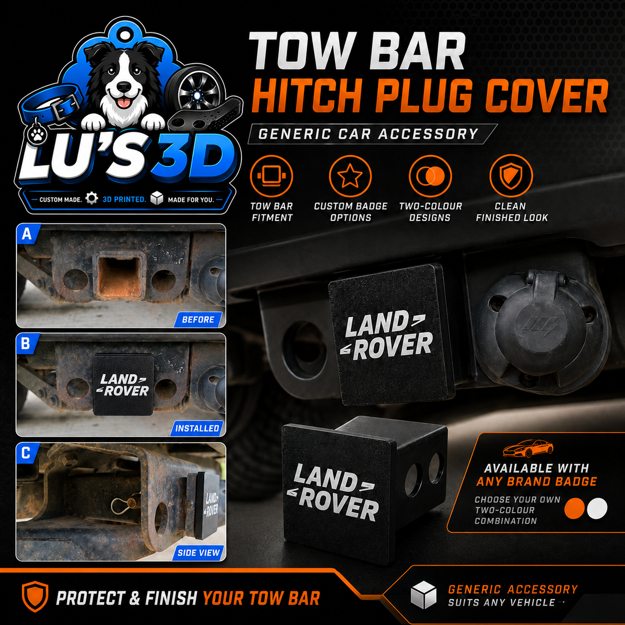 Tow Hitch Receiver Cover