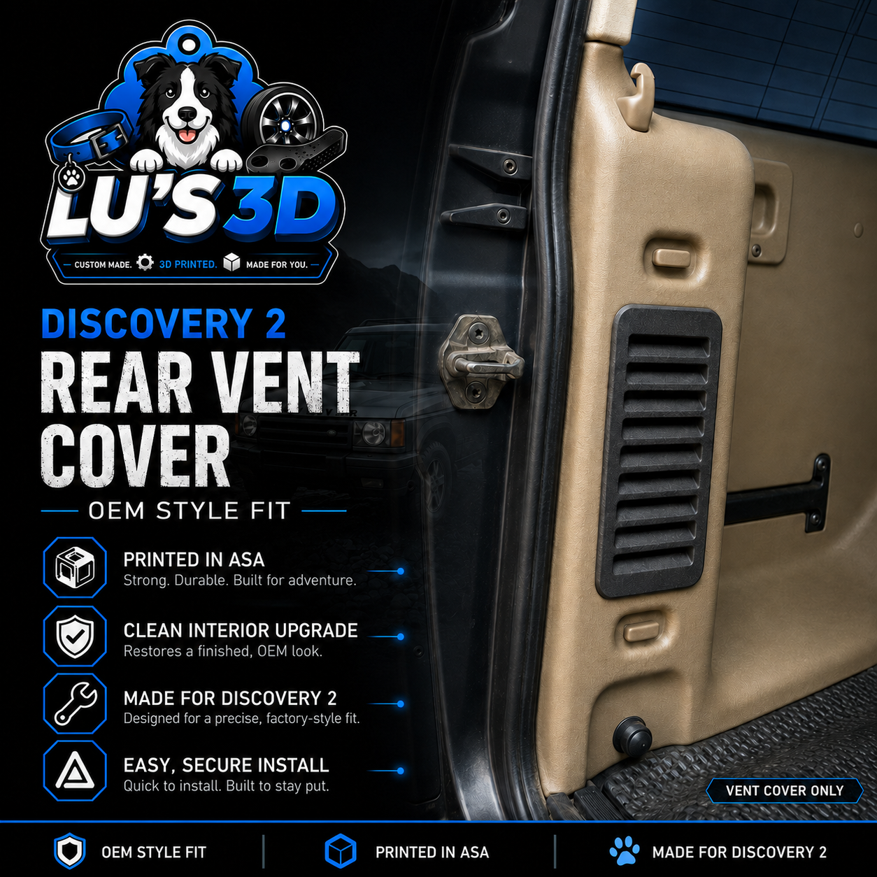 Discovery Rear Vent Panel