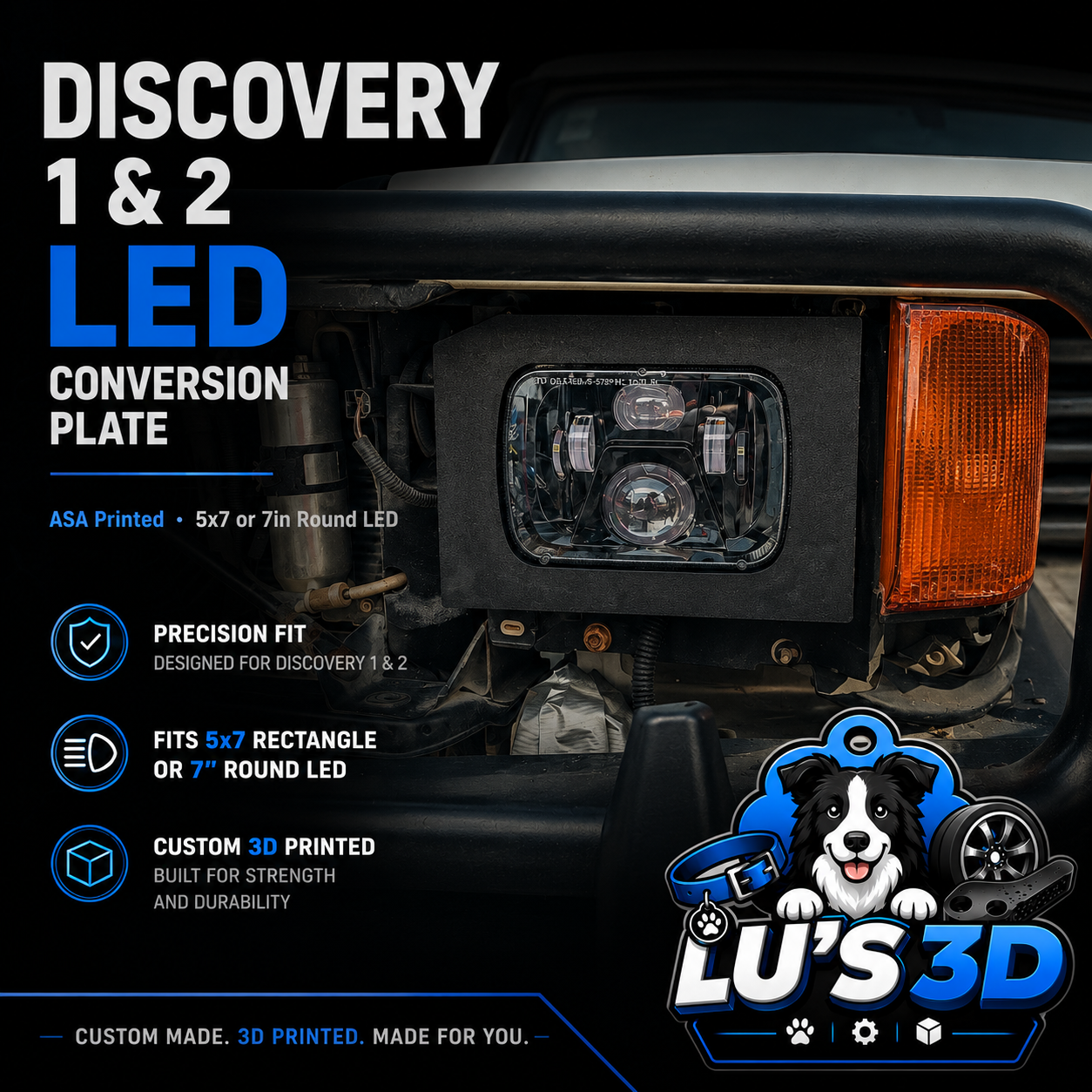 Discovery 1 & 2 LED Headlight Conversion Bracket