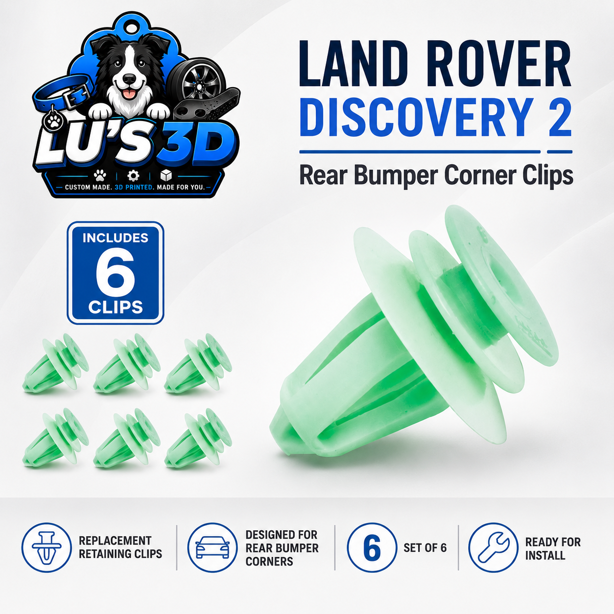 Discovery 2 Rear Bumper Corner Clips