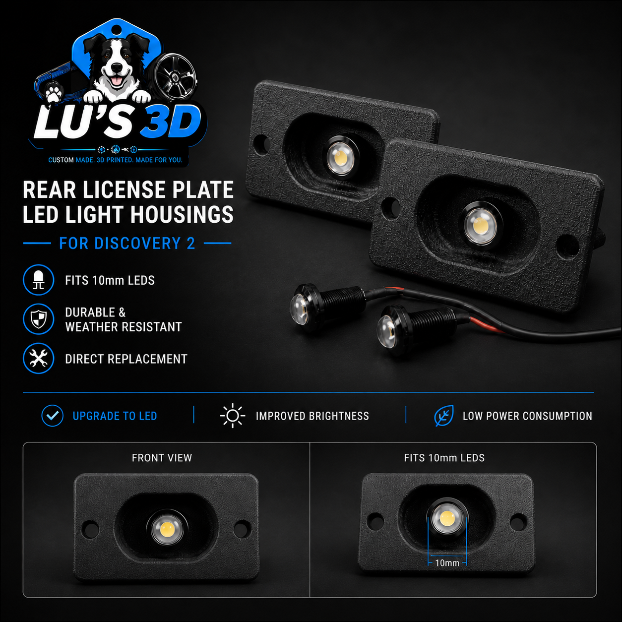 Discovery 2 License Plate Light Surround