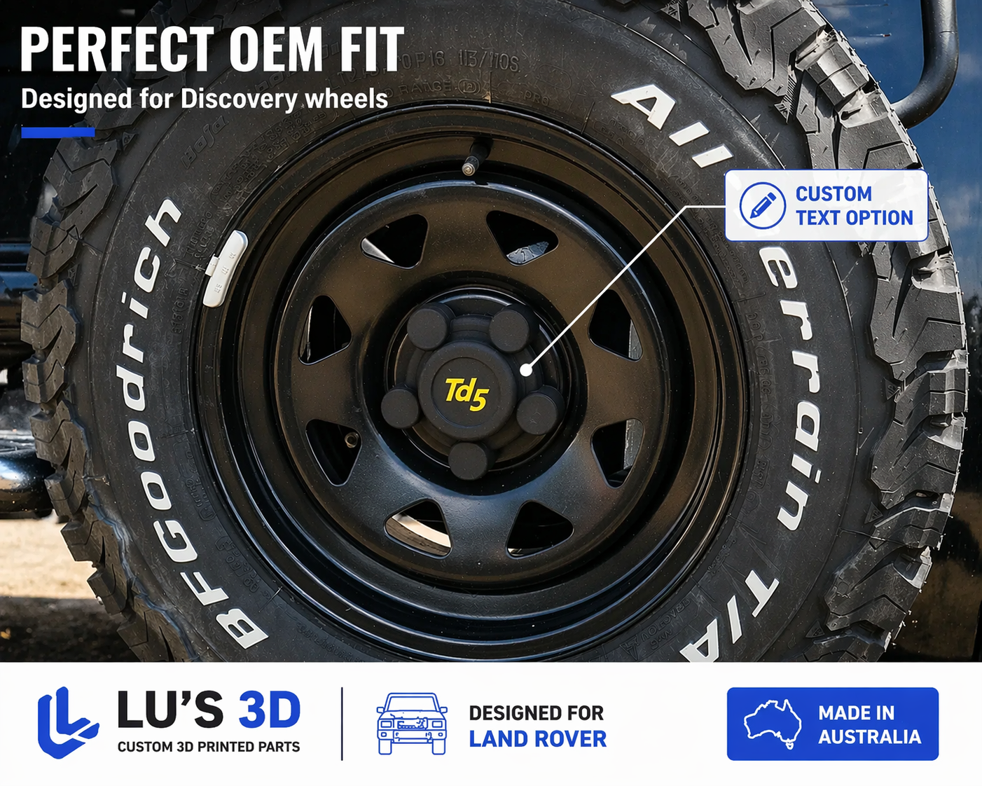 Discovery 2 Wheel Hub Caps Set