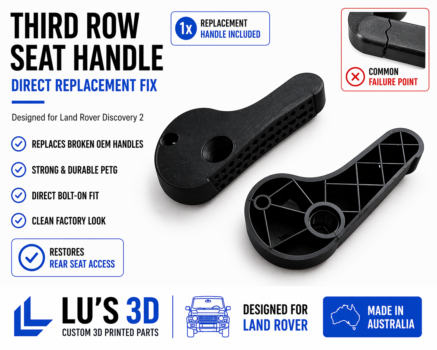 Land Rover Discovery 2 Third Row Seat Handle
