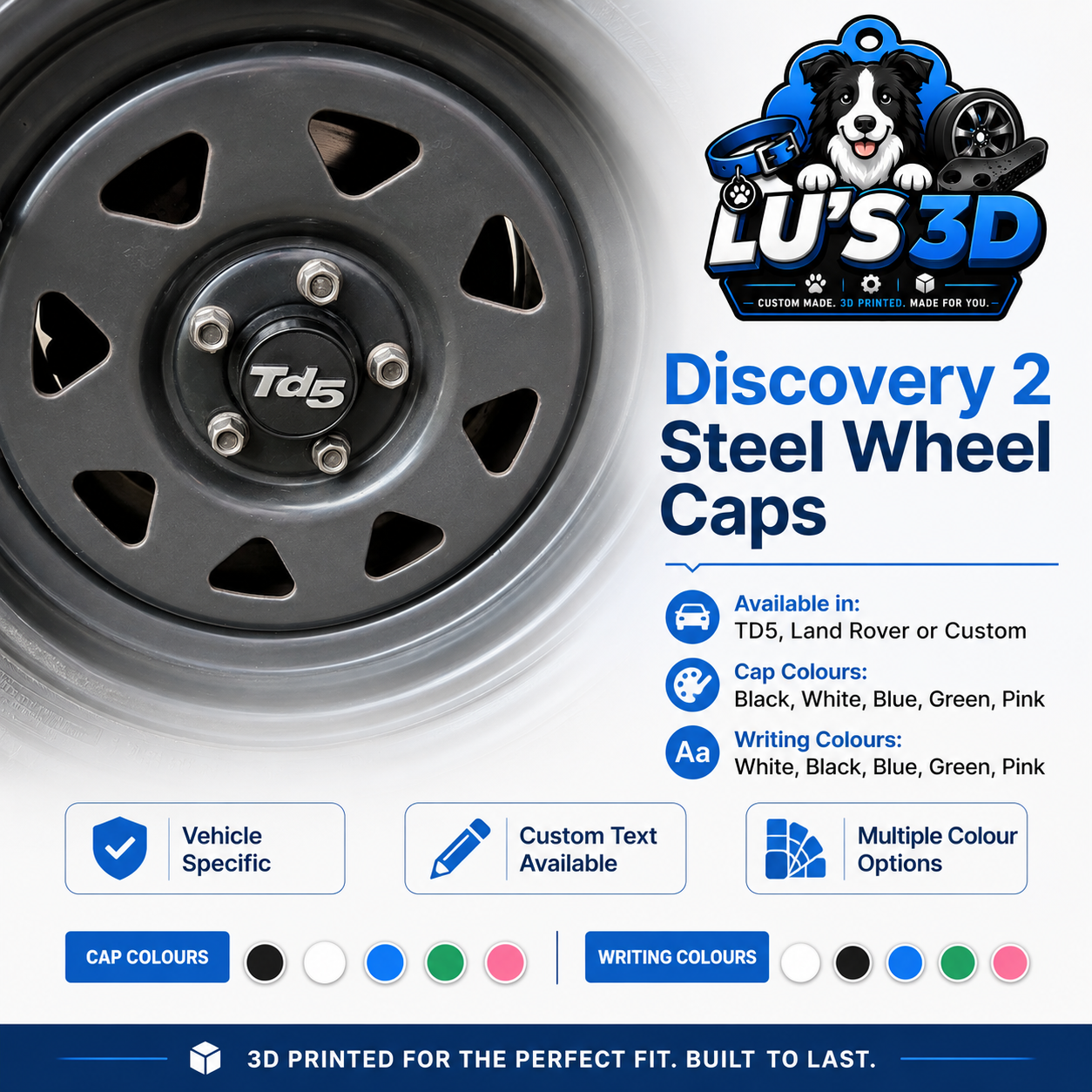 Discovery 2 Steel Wheel Centre Caps